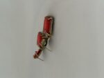 Gold Red Cubic Zirconia Dangle Earrings (PTE024RG) - Image 3