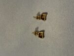 Gold Brown Earrings (PTE017G) - Image 4