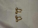 Gold Bow Ribbon Stud Earrings (PTE004G) - Image 3