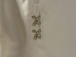 Silver Cubic Zirconia Bow Stud Earrings (PTE012S)