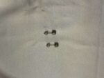 Half Round Hip-Hop Earrings Silver (PTE008S) - Image 4