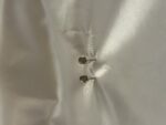 Half Round Hip-Hop Earrings Silver (PTE008S) - Image 3