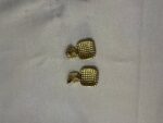 Pearl White Square Pendant Drop Stud Earrings (PTE034G) - Image 4